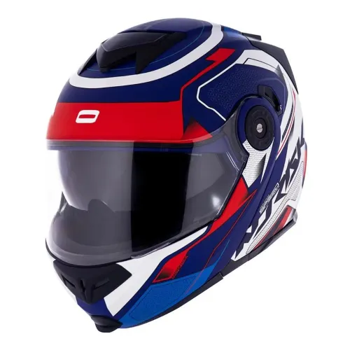 CAPACETE NORISK ROUTE FF345 SPEEDMAX AZUL FOSCO/BRANCO