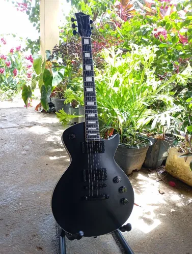 Kit Guitarra Tagima Almach Lespaul Black + Capa + Acessórios
