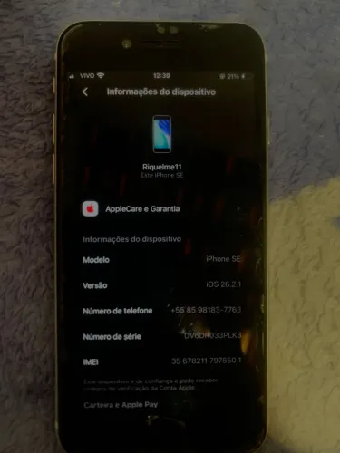 iPhone SE 128 gb segunda atualização 