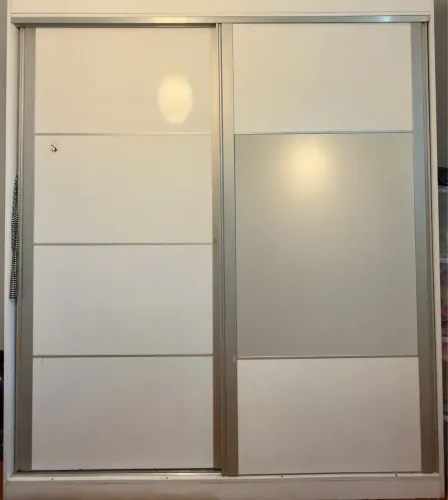 Guarda-Roupa Bartira 2 Portas de Correr com Espelho - Branco