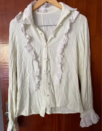 Camisa feminina estilo cottagecore