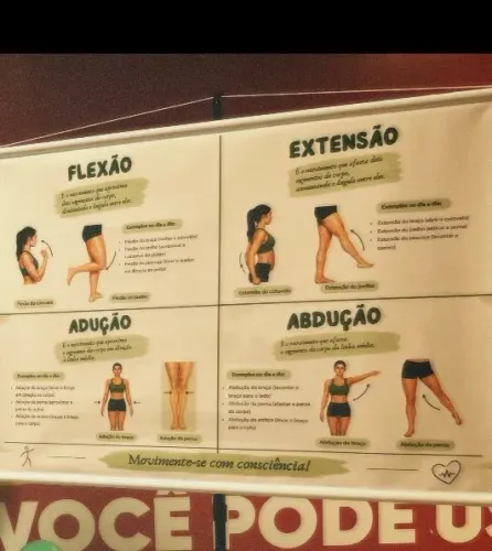 Banner Educativo Anatomia - Movimentos do Corpo 100x70cm