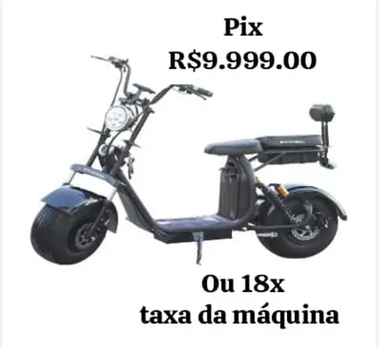 Scooter elétrica autopropelido com motor elétrico de 1000 watts e bateria de lítio