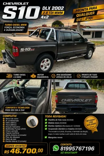 Chevrolet S10 Pick-up Luxe 2.8 4X2 CD TB Int.dies. 2002