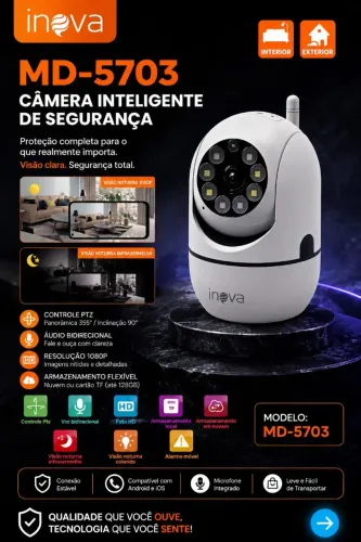 Câmera inteligente de segurança MD-5703