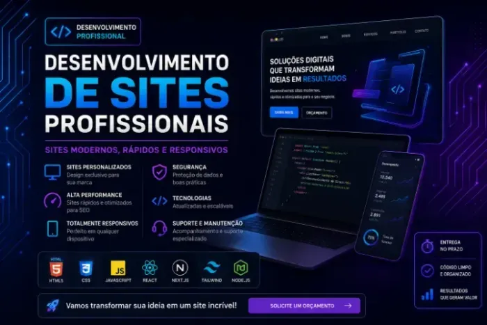 DESENVOLVIMENTO DE SITES E APLICATIVOS SOB MEDIDA