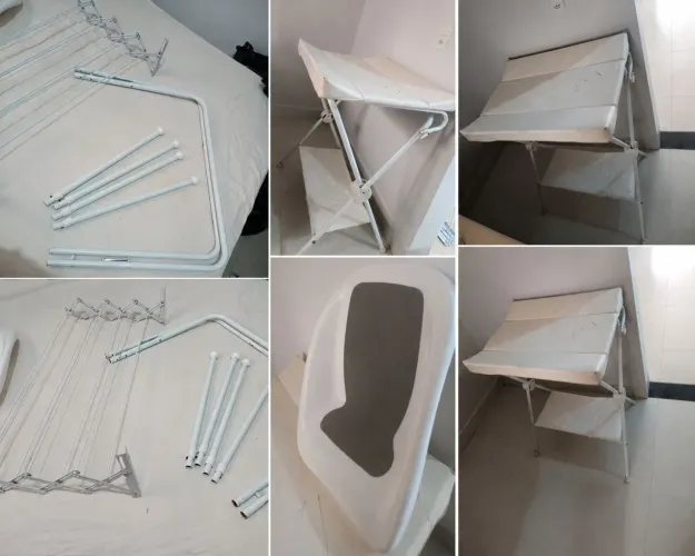 Suporte de banheira para bebê, Varal de roupa e trocador para bebê 
