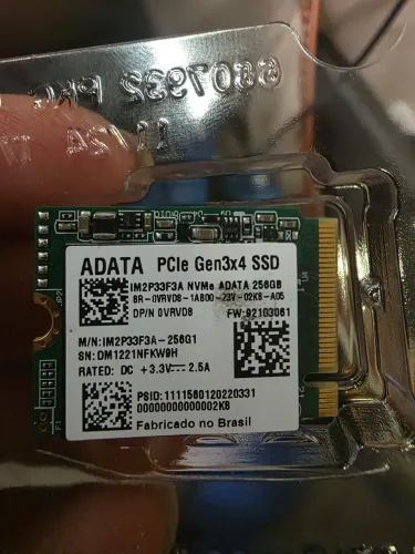 SSD NVMe ADATA 256GB M.2 PCIe Gen3x4 ///precisa formatar