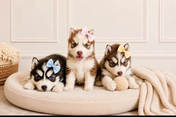Husky siberiano pelagem Wooly