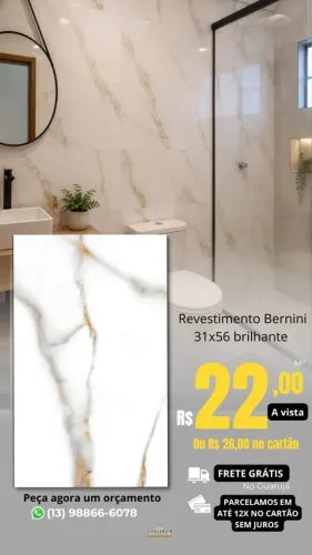 Revestimento Branco Bernini Karina 31x56
