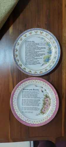 Par de Pratos decorativos oração