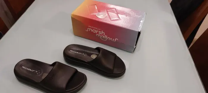 Tamanco marshmallow da Piccadilly, preto tamanho 38