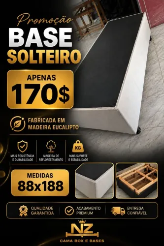 Base de solteiro 88x188cm