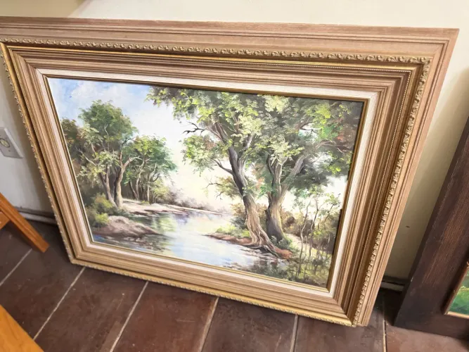 Quadro de pintura a óleo usado