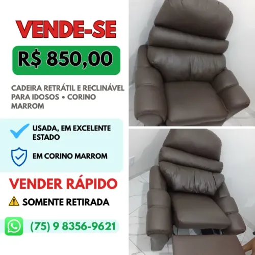 Poltrona Reclinável Retrátil para Idoso