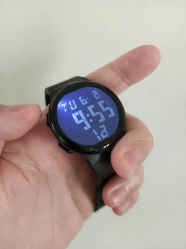 Relógio Digital Masculino com Pulseira de Silicone TPU Display LED