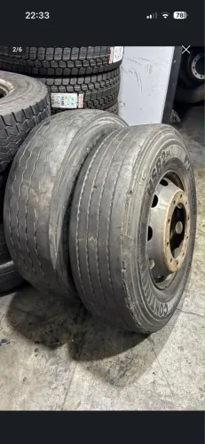 Par de pneus com rodas montadas Xbri 295/80 22