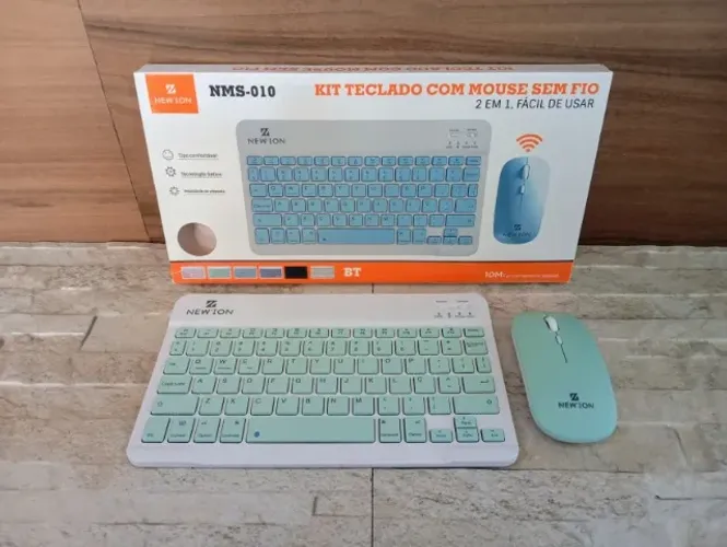 Teclado + Mouse Bluetooth Para Smartphones Notebook Tablet