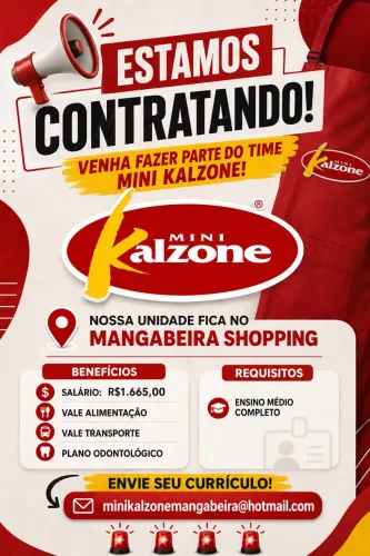VAGA ATENDENTE MANGABEIRA SHOPPING