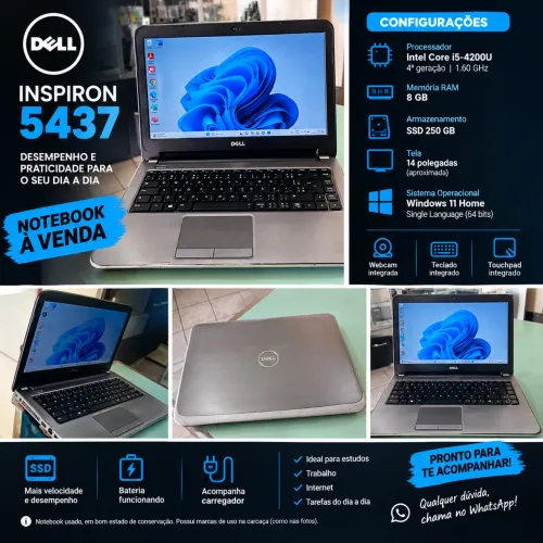 Vendo Notebook Dell Inspiron I5 8GB RAM | HD SSD 250 GB