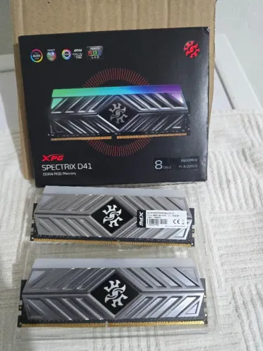 Memória RAM XPG Spectrix D41 RGB, 16GB (2x8GB), 3600MHz, DDR4, CL18 - 100% Funcionando