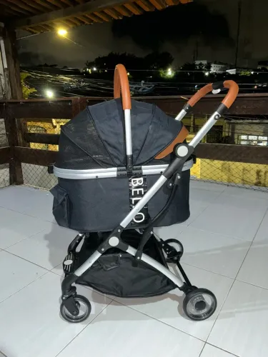 Carrinho de Passeio Pet Premium Bello - Com Moisés Removível e Dobrável