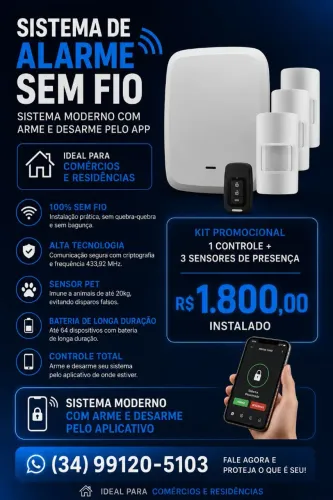 Kit Sistema de alarme sem fio