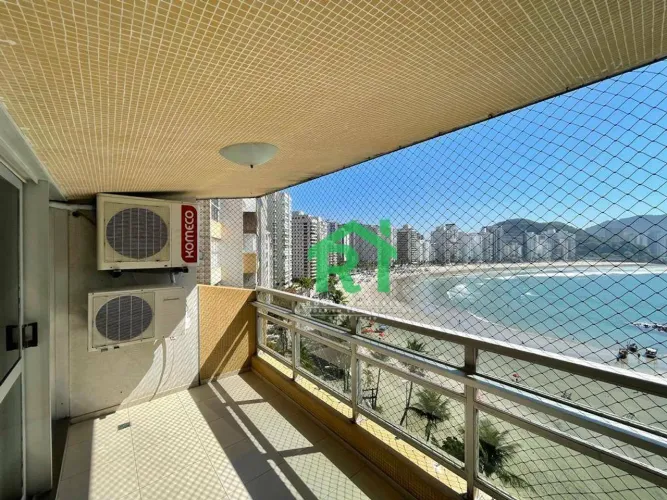 Apartamento Frente Mar, 4 Dormitórios (2 Suítes), 1 Vaga e Lazer, Jardim Astúrias, Guarujá