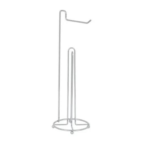 Kit para banheiro em aço na cor Prata