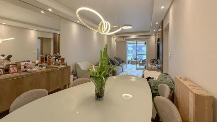 Apartamento Mobiliado Vista ao Mar, varanda goumert, 4 quartos em Aviação - Praia Grande -