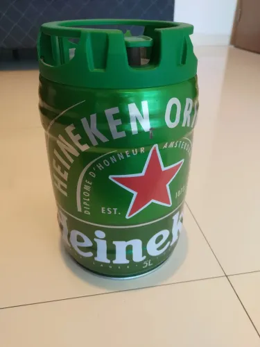 Barril (casco) vazio de 5 litros da Heineken