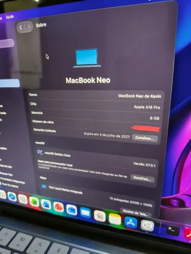 MacBook Neo - 1 mês de uso! Novo e com acessórios