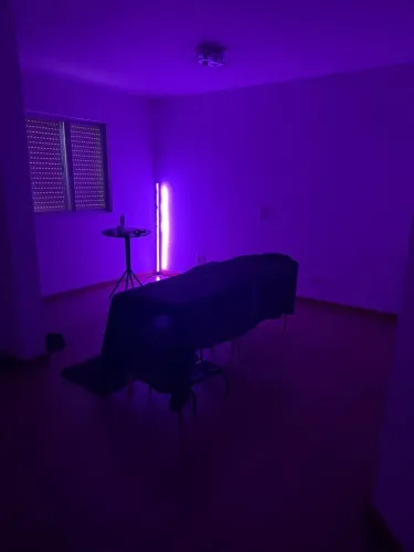 Sala para atendimentos de massagem e estética
