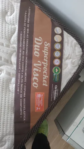 Colchão Ortobom superpocket Duo Visco + base