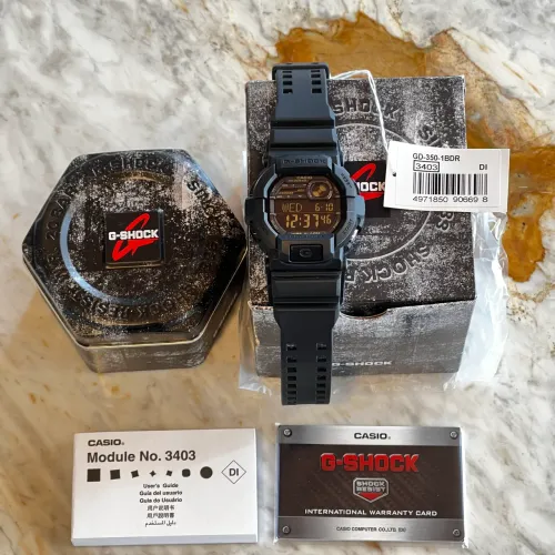 Relógio Casio G-Shock GD-350-1BDR (vibratório) - estado de novo, NF e garantia