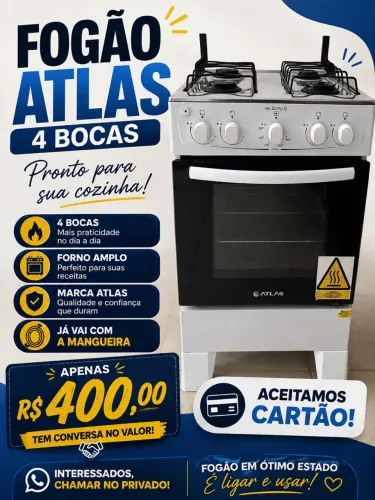 FOGÃO ATLAS 4 BOCAS