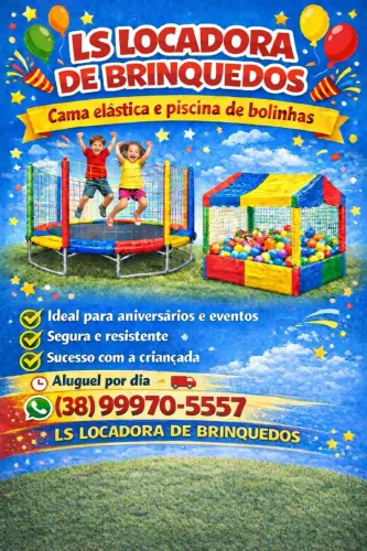 ALUGUEL DE CAMA ELÁSTICA + PISCINA DE BOLINHAS