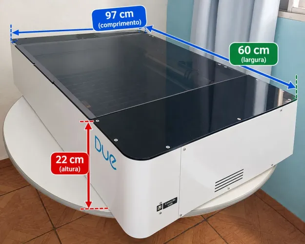 Máquina de Corte e Gravação a Laser CO2 Due Flow - 45W (Seminova)