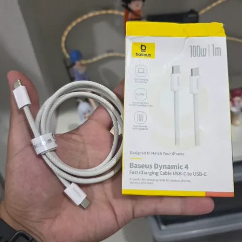 Cabo USB Tipo C x C, BASEUS *Novo- Suporta carregador rápido de 100W, Turbo iPhone Samsung