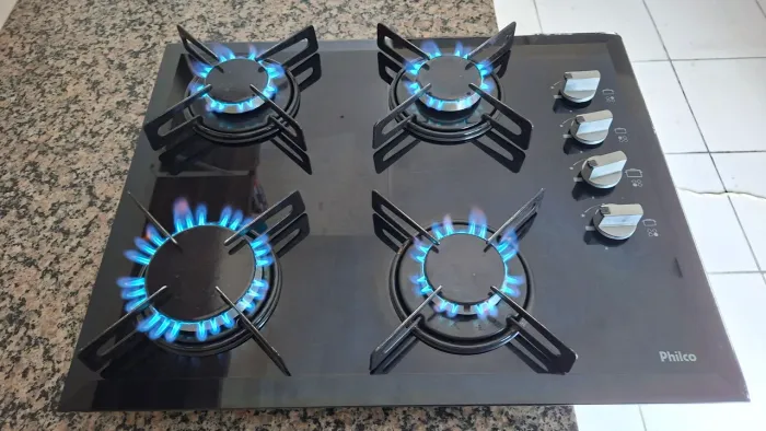 Cooktop 4 bocas com registro novo