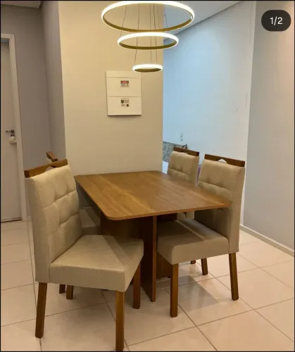 Mesa de jantar 4 cadeiras Salinas Retangular 120x80 - Nova e Embalada!!