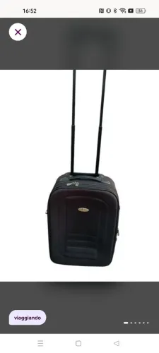 Mala de viagem Viaggiando com rodinhas e alça retrátil.