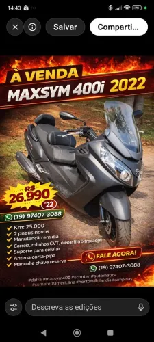 Dafra Maxsym 400i Scooter 
