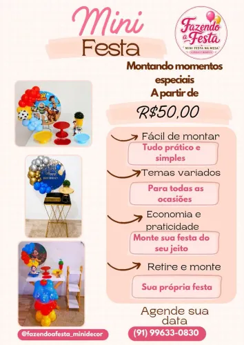 Festa na mesa- decoração