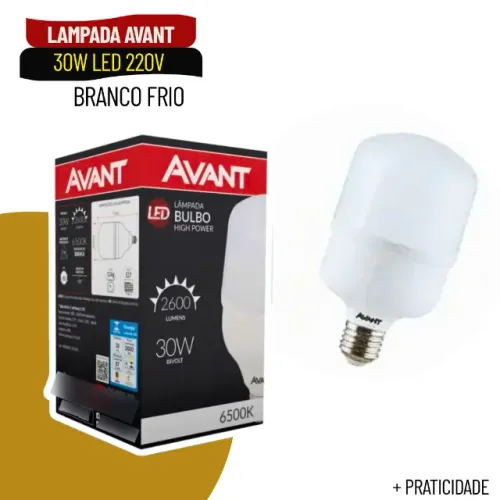 Lâmpada LED Bulbo 30W 6500K Avant Luz Branco Frio Alta Potência - SCS52