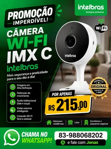 CÂMERA WI-FI IMX C DA INTELBRAS
