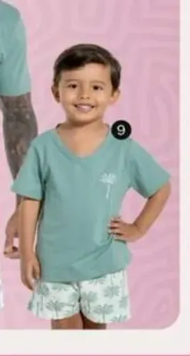 Pijama infantil coqueiro menino Tam 12 anos 
