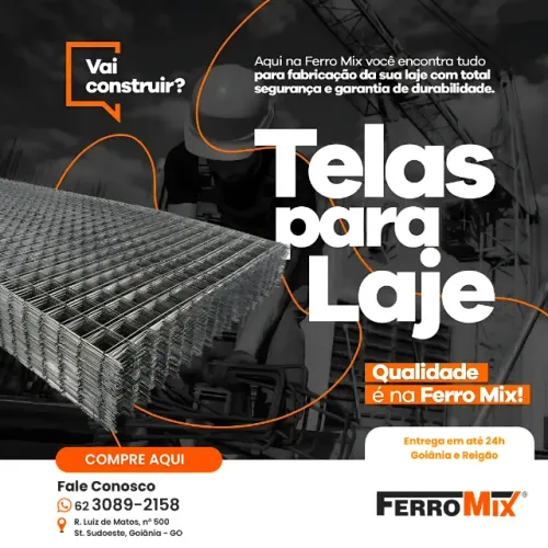Malha de Ferro para Laje e Piso (Malha Pop) - Pronta Entrega