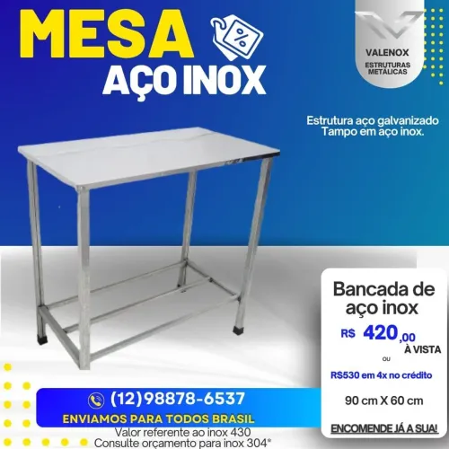 Mesa de aço inox