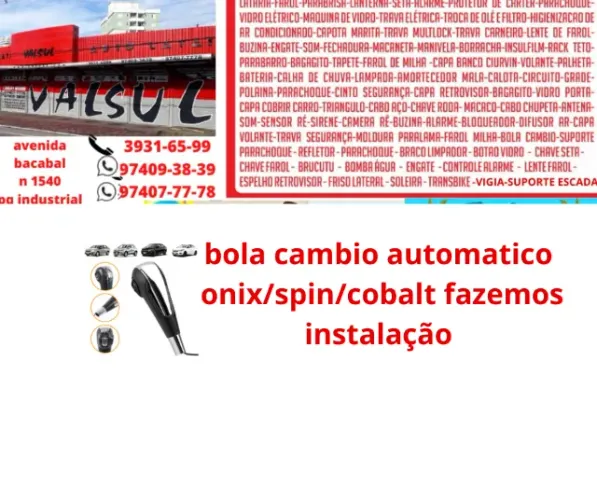 bola cambio onix/prisma automatico fazemos isntalacao